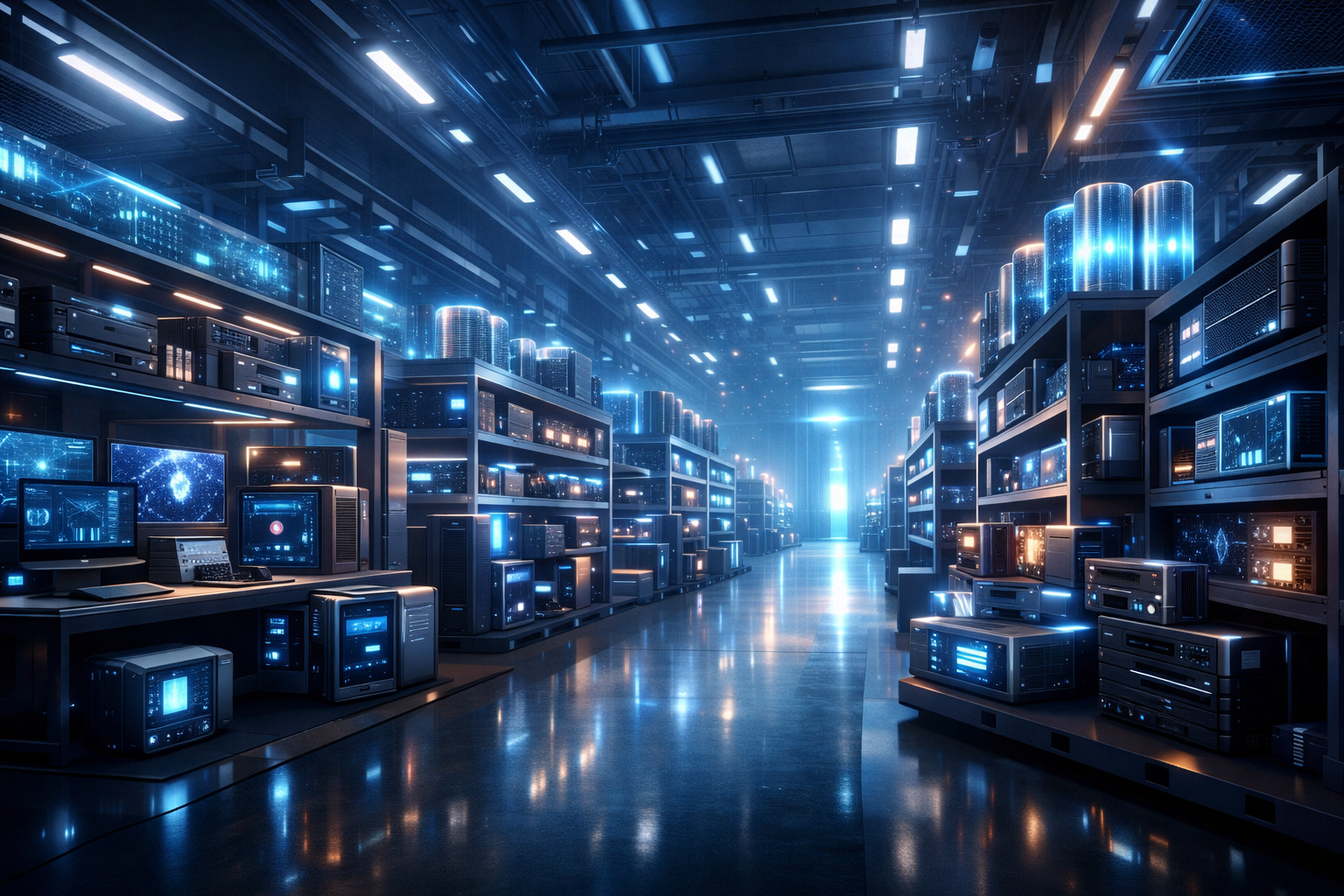 Premium computer hardware lab and supply visual